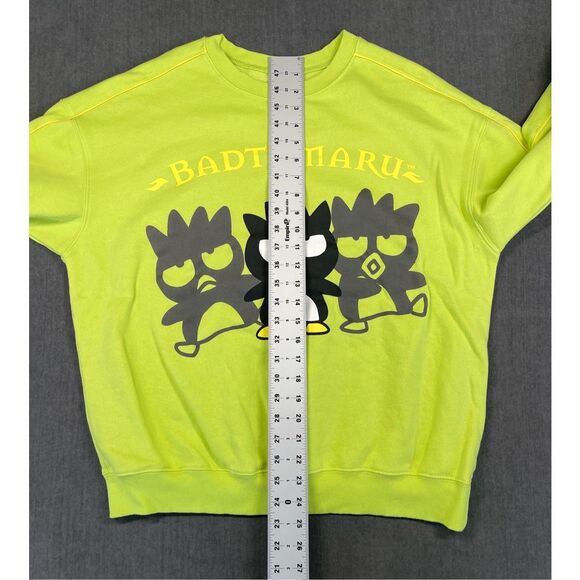 Sanrio Badtz Maru Sweatshirt Women XL Green Kawaii 90s Y2K Streetwear Anime - Picture 5 of 7